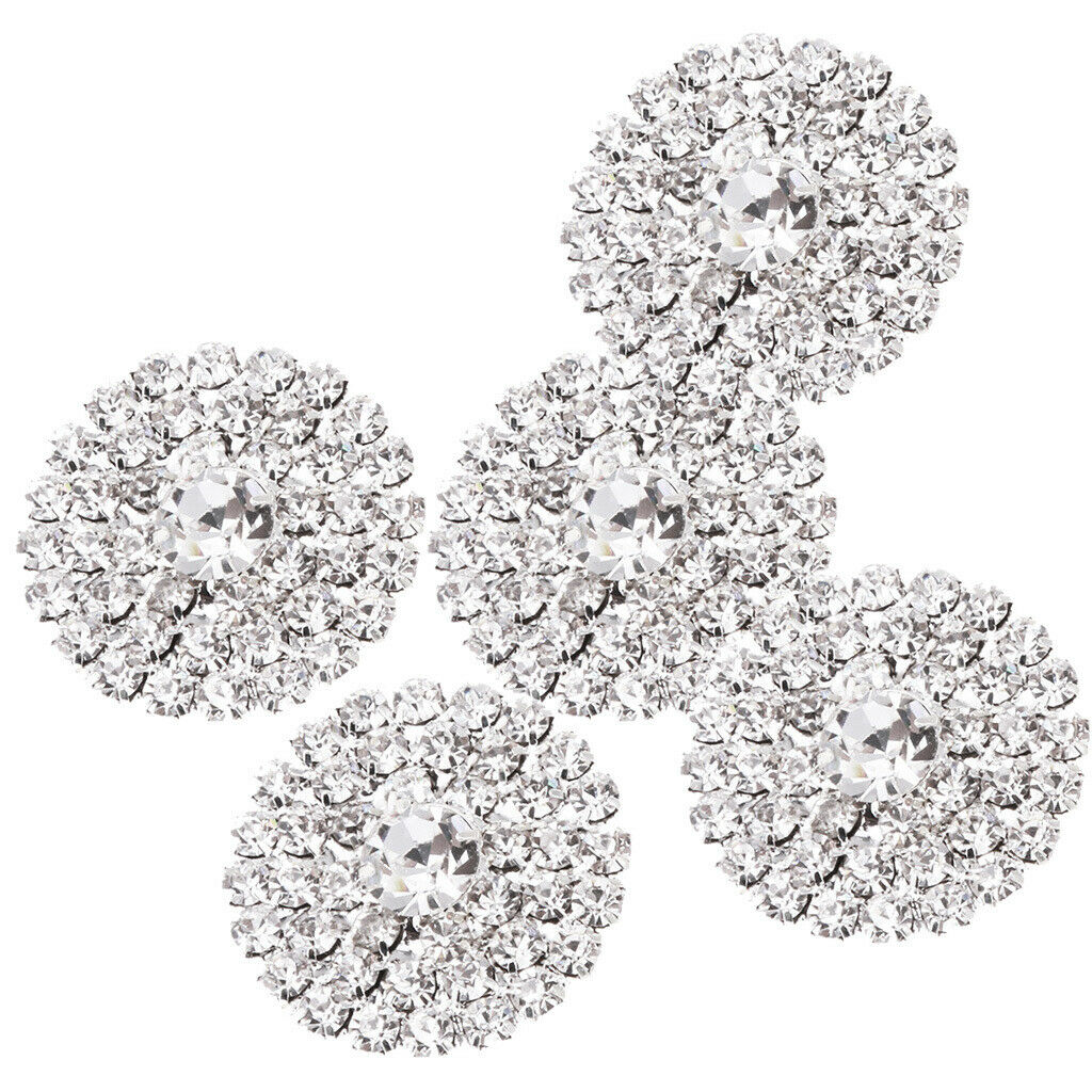 5pcs 21mm Rhinestone Buttons Sew Shank Buttons For Sewing Scrapbooking
