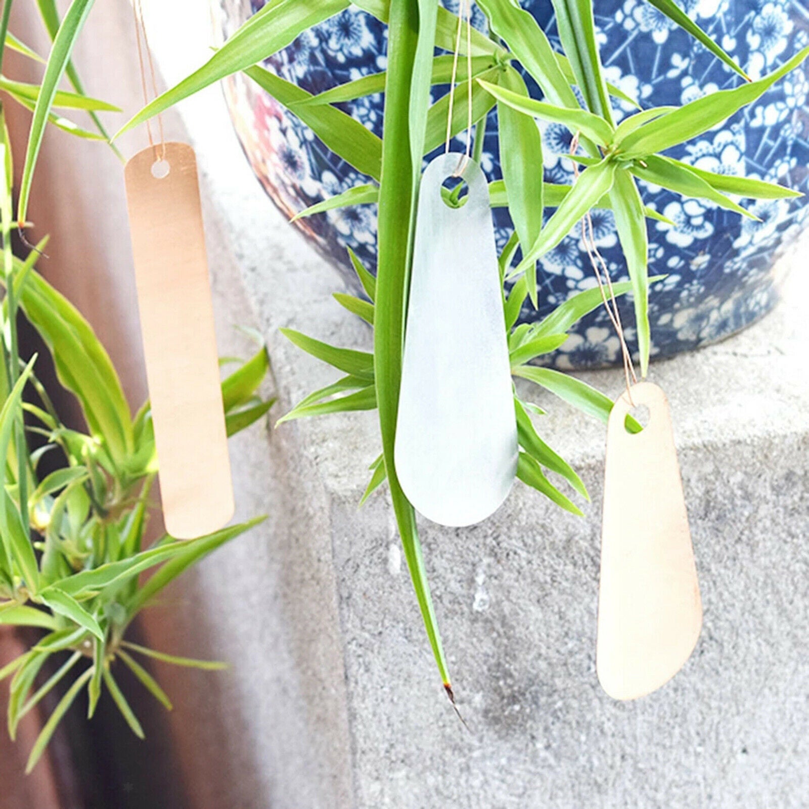Copper Metal Plant Labels Reusable Waterproof Tags Planting Marker with Ties