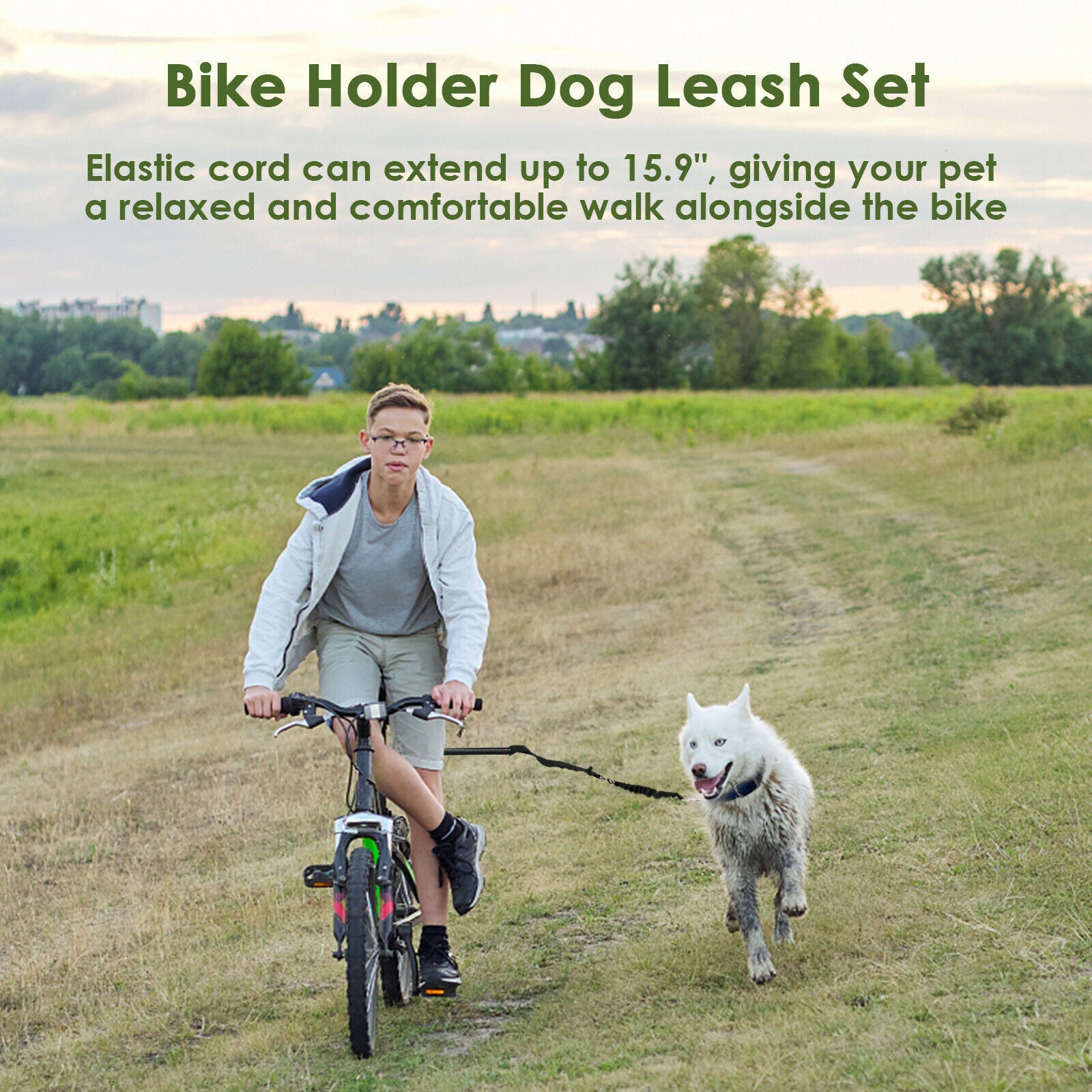 Flexible Bike Dog Lead Leash Bicycle Lead Distance KeBike Dog Lead Leasheper