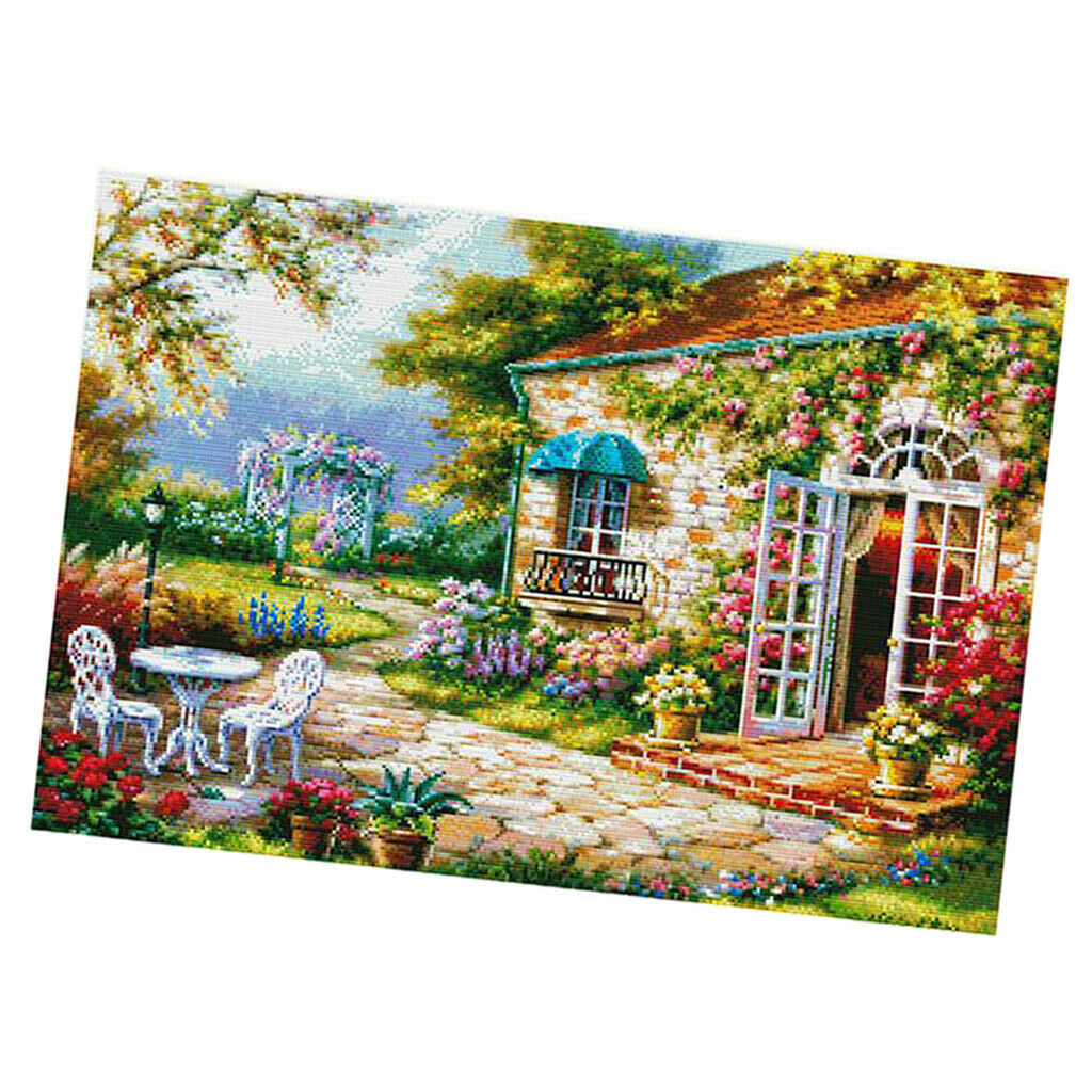 Garden House Stamped Cross Stitch Kits 11 Count Cloth for Beginners Adults Kids
