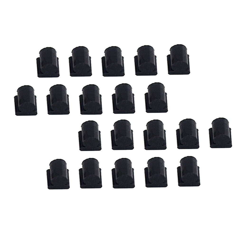 20 Pack Black Alto Horn Silica Gel Buffering Pads Parts Instrument Accessory