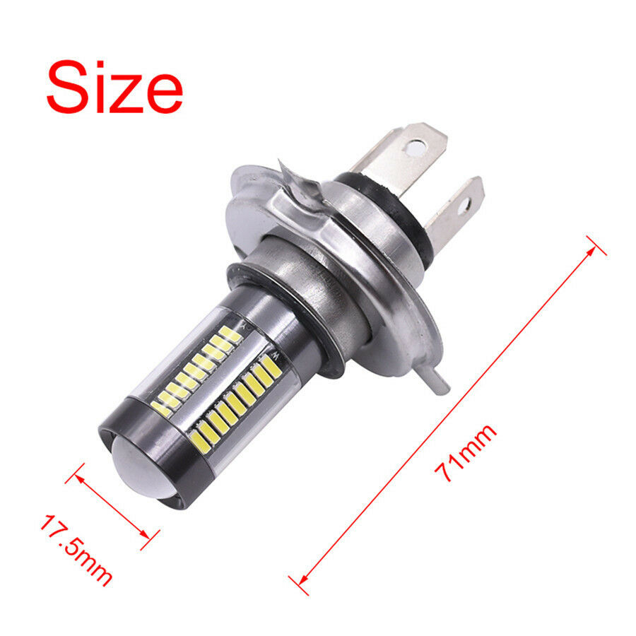 100W 6-Side White H4 9003 HB2 66LED 12/24V Hi/Lo Beam Headlight DRL Fog Lamp
