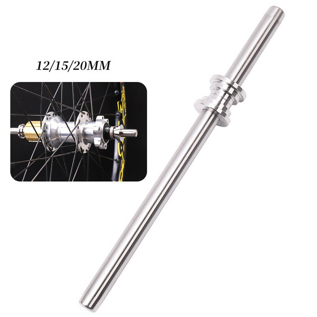 Stainless Steel Bicycle Wheel Truing Stand Thru Axle Adapter for 12 15 20mm