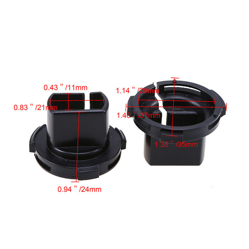 2Pcs Holders Adapters Install H7 HID Bulbs Beam Cover Cap For Ford Maverick