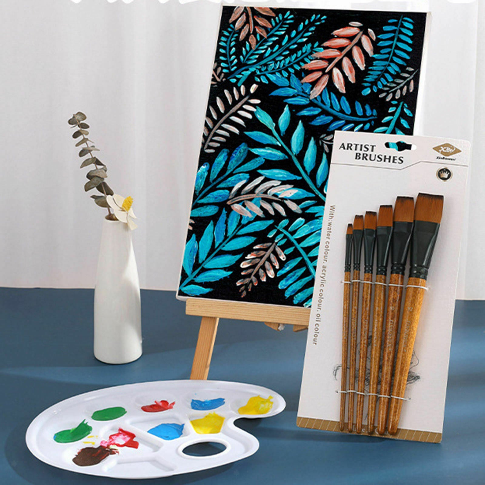 Paint Brushes Fine Detail Wooden Handle Soft Bristles for Art Painting Tools