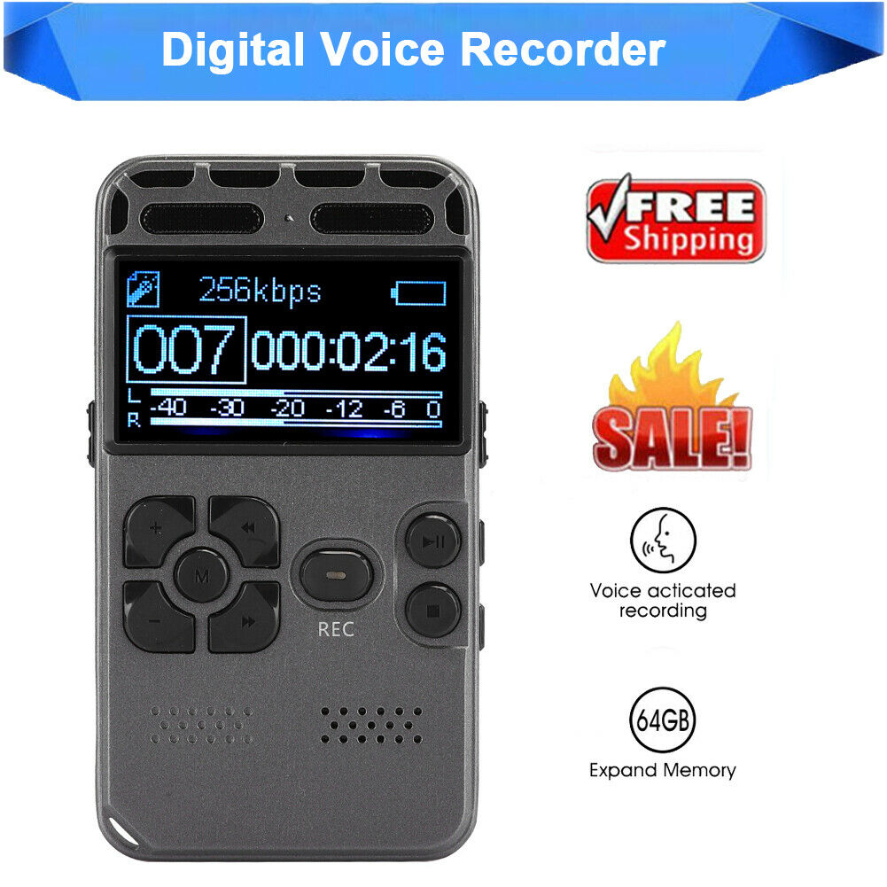 Rechargeable Digital Audio/Sound/Voice Recorder Dictaphone MP3 Player USB 2.0