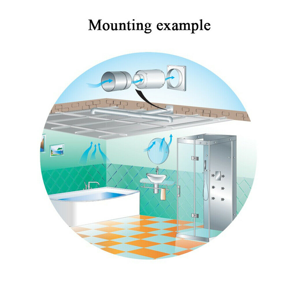 Motor Ventilation for Bilge Kitchen Heads for Boats, Cleaning And Dedusting