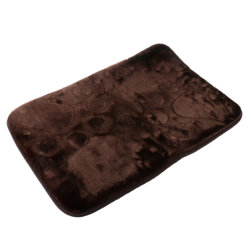 Washable Absorbent Soft Foam Bath Mat Bathroom Shower Rug Non Slip Brown