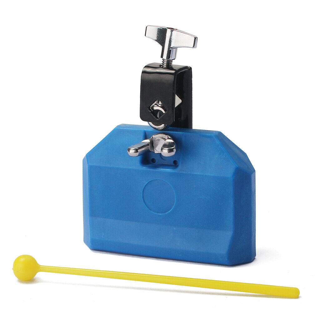Durable Blue Eco-friendly Plastic Percussion Instruments Jam Block Latin Drum
