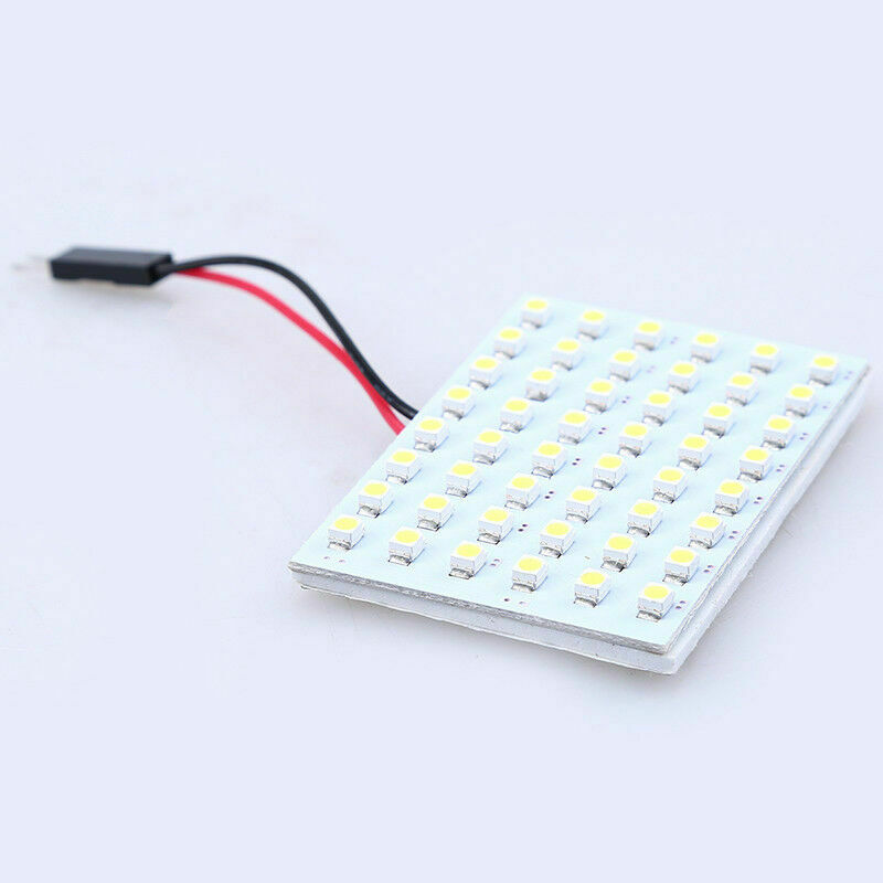 Car Interior T10 BA9S Lights Panel 48 LED Dome Bulbs Lamp Adapter 12V White Auto