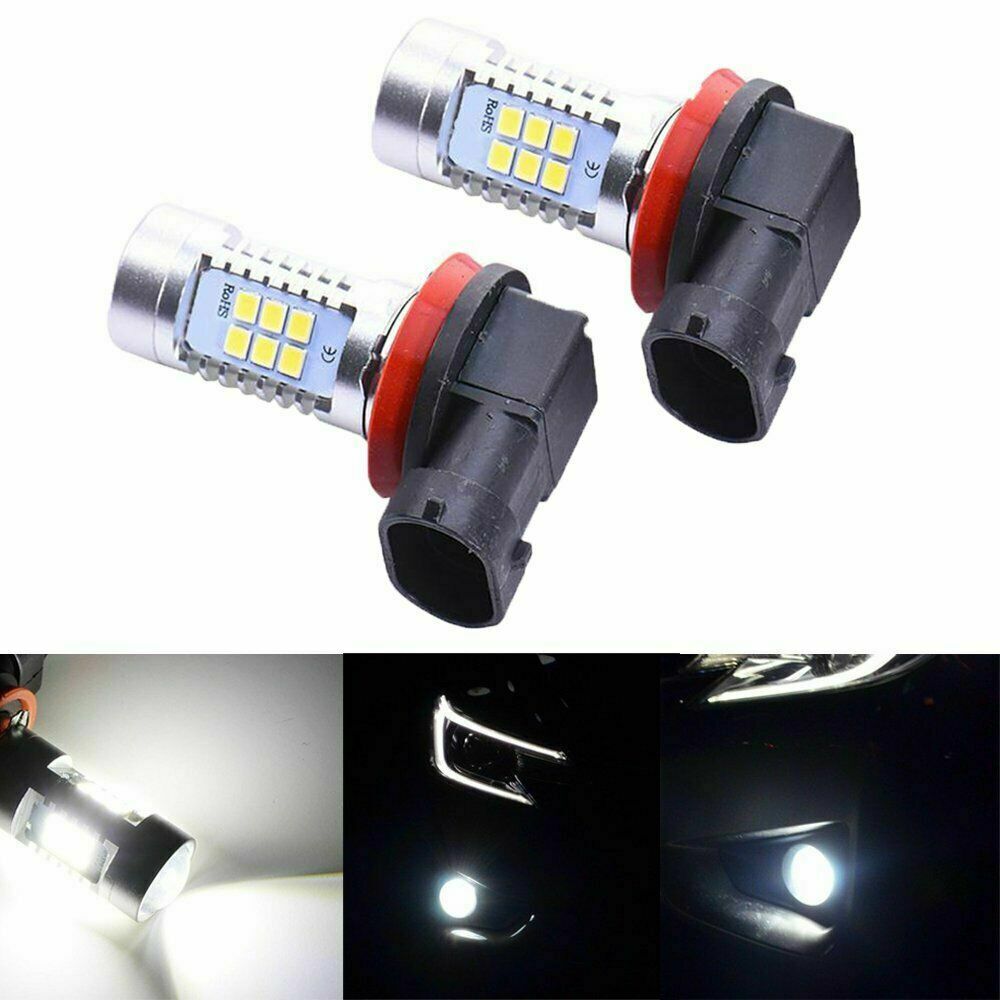 2X LED Fog Light Bulb H8 H9 H11 Fog Light Bulb 6000K White High Power 200W Lamps