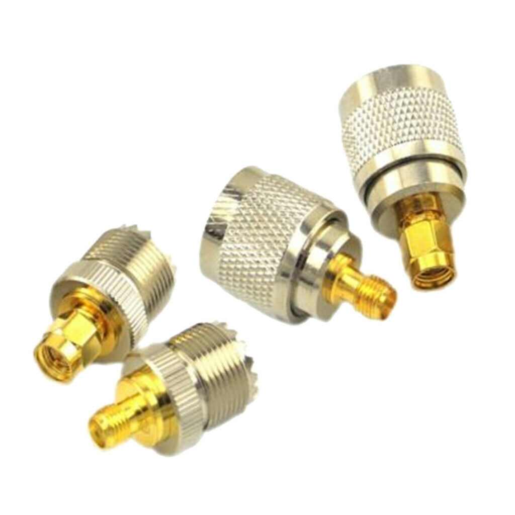 4x RF coaxial adapter SMA female/male to female/male SO-239 SO239