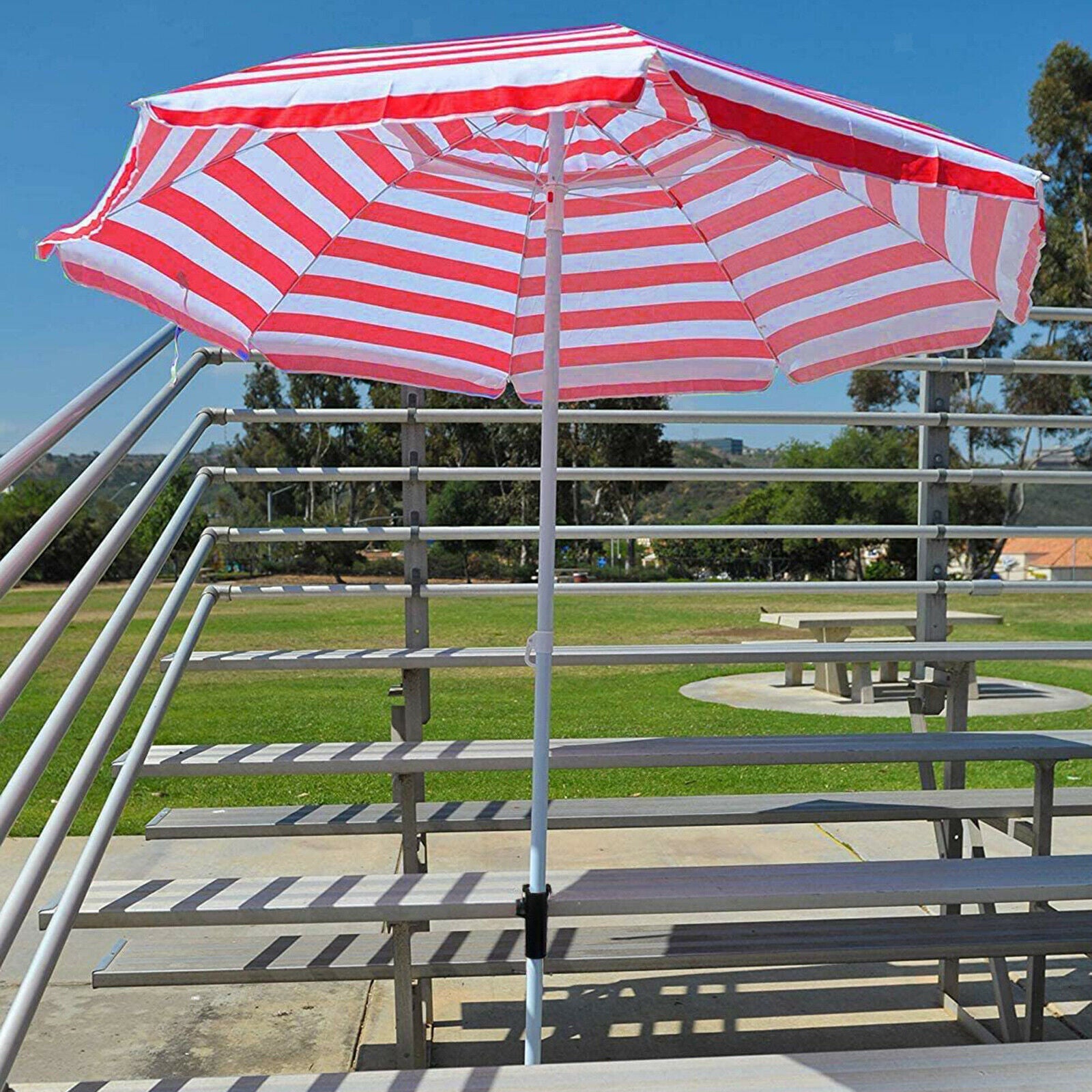 1Pc Balcony Umbrella Holder Parasol Table Clamp Patio Beach Umbrella Holders