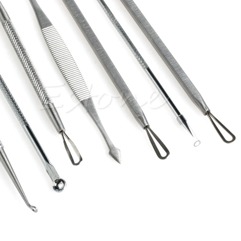 Blackhead Whitehead Pimple Acne Blemish Comedone Extractor Remover Tool Sets Kit