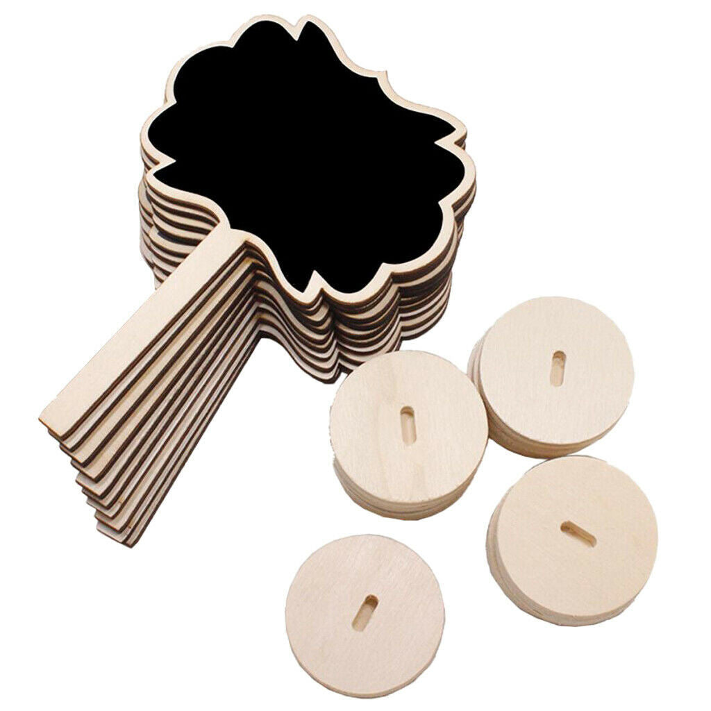 Pack of 10, Retangle Mini Wooden Wedding Blackboard Chalkboard Place Cards