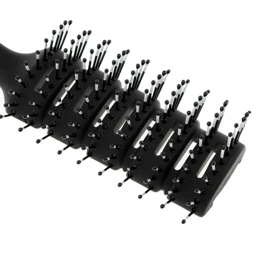 Plastic 10 Row Black Hair Comb Detangling Vent Hair Brush Comb - Anti-Static