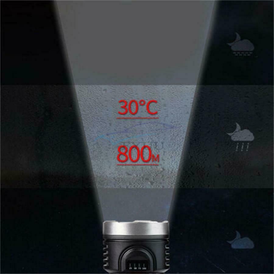 Waterproof 4 Lighting Modes Indication Flashlight With Micro USB Charging Cable