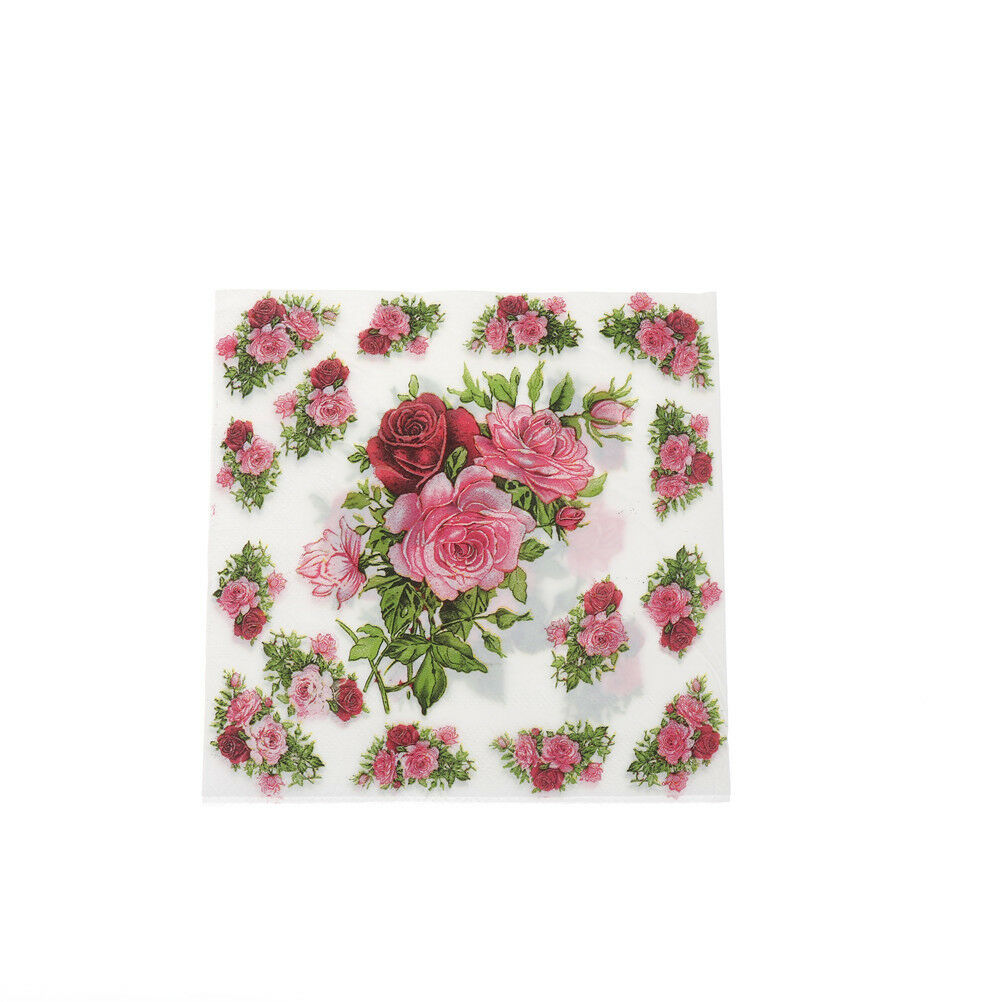 20x/bag Flower rose print Wedding Party Napkins wedding table decoration.l8