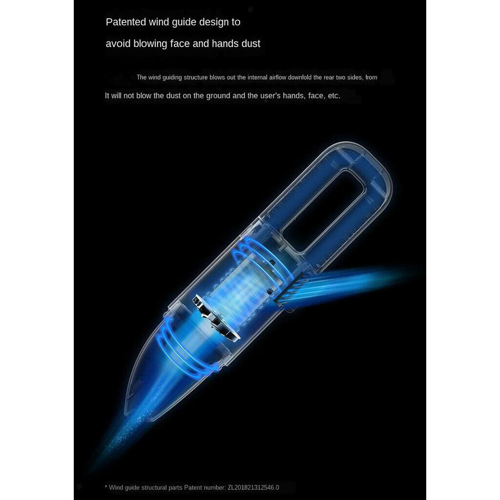 Cordless Handheld Vacuum Cleaner 80W Powerful Car Vacuum Cleaner Quiet Dry/ Wet