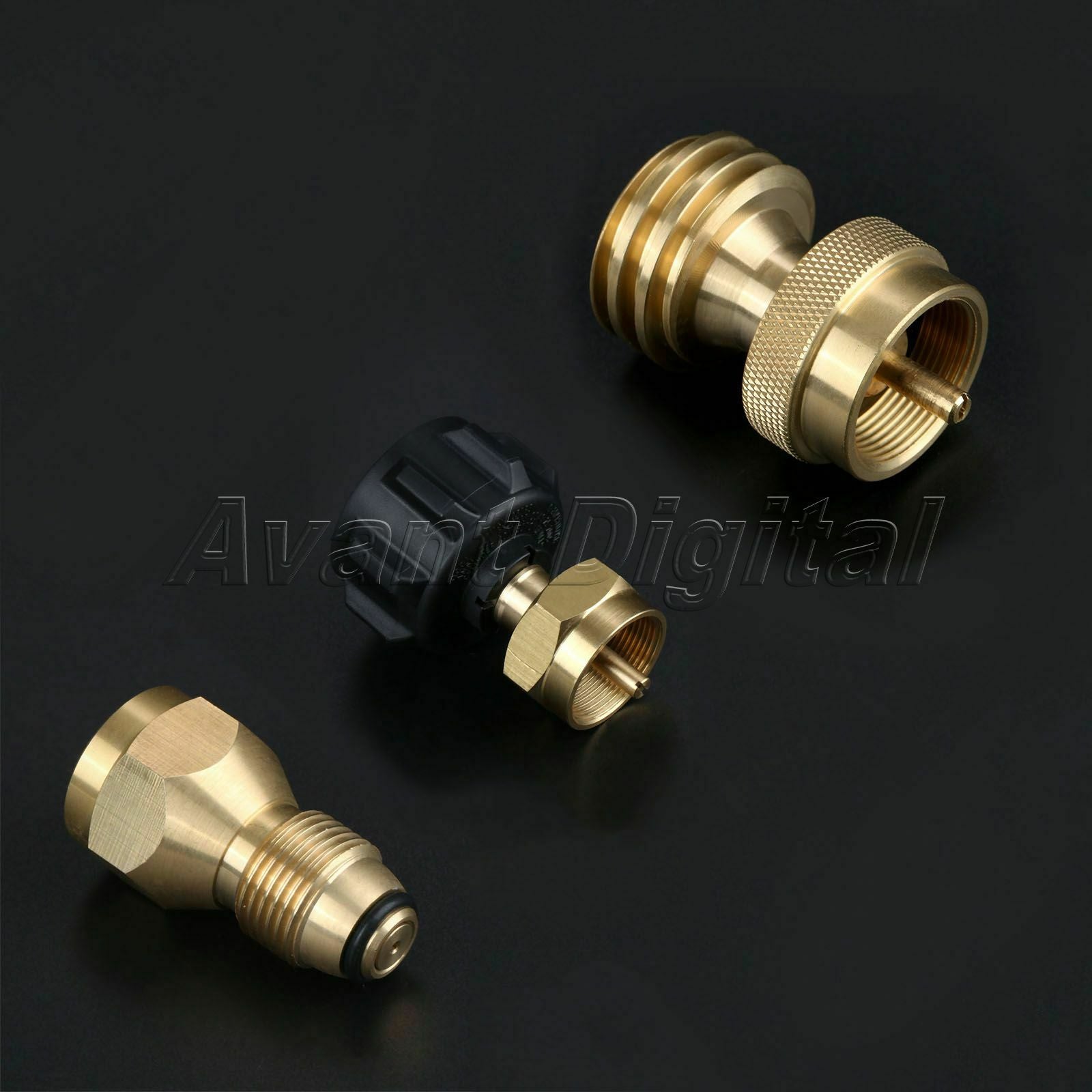 Outdoor BBQ 1LB Gas Tank Cylinder QCC1/POL Propane Refill Adapter Converter Set