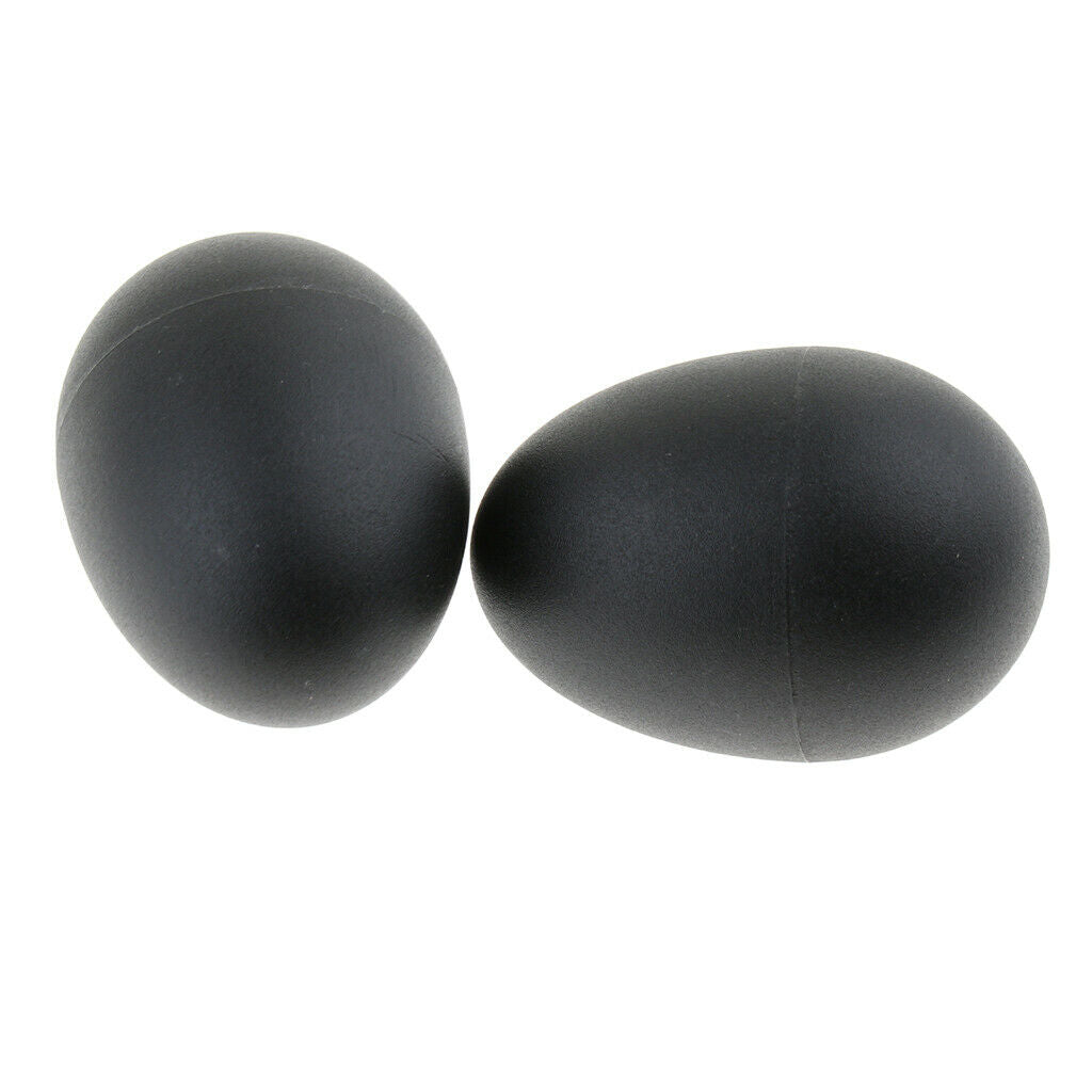2 Pieces Plastic Black Sand Egg Shaker Performance Parts Kids Toys Gift