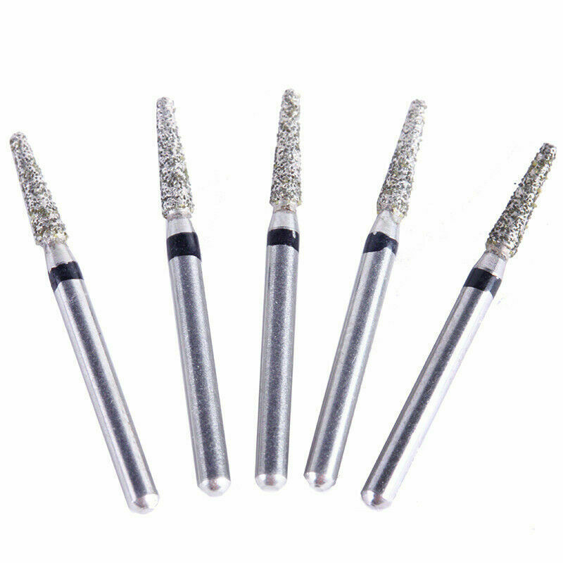 100 Packs Dental Diamond Burs FG Super Coarse Flat TF-21S For Turbine Handpieces
