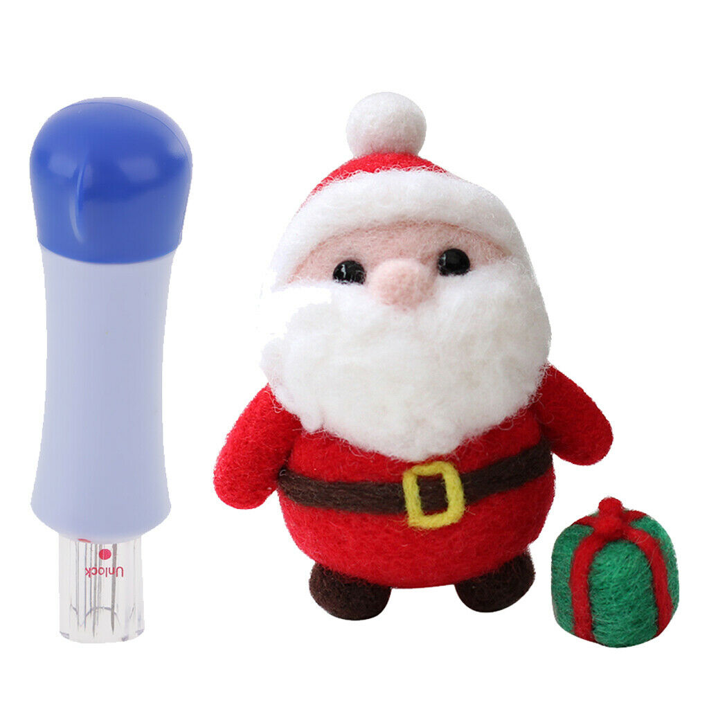 Wool Felting Craft Needle Felt Santa Claus Kit Set for Kids Children