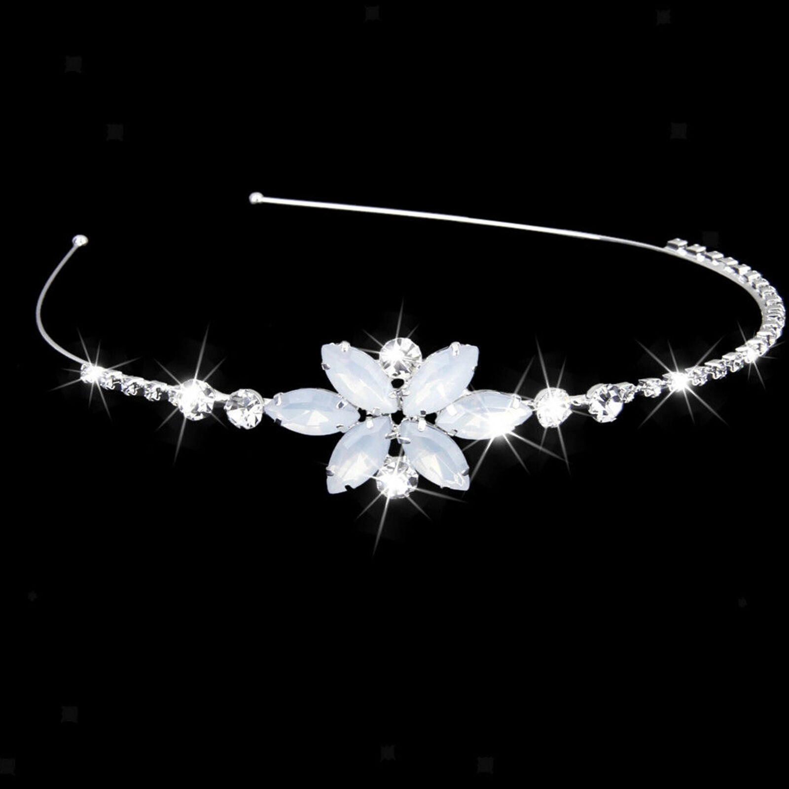 Child Wedding Party Bridal Crystal Flower Headband Tiara for Children Girl