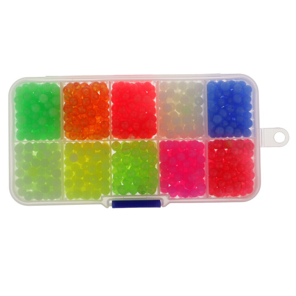 Set of 1000Pcs Multi-color Round Beads Sea Fishing Lures Floating Tackles