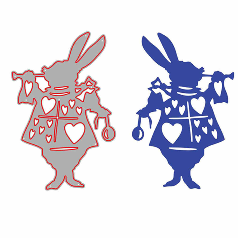 Alice Wonderland White Rabbit Metal CuttingDies Stencil DIY AlbumDeco Craf.l8