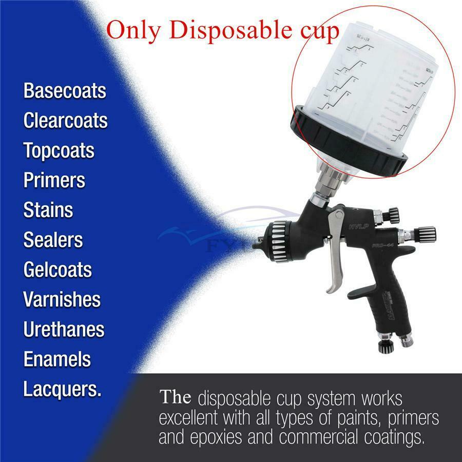 22oz Disposable Paint Cup-1 Hard Cup&Collar For Spray Gun PPS Type H/O Quick Cup