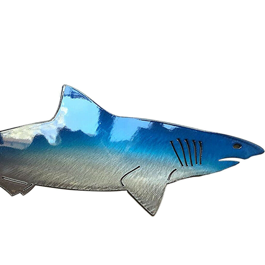 2x Metal Shark Wall Decor Outdoor Hanging Wall Sculpture Home Porch Fence
