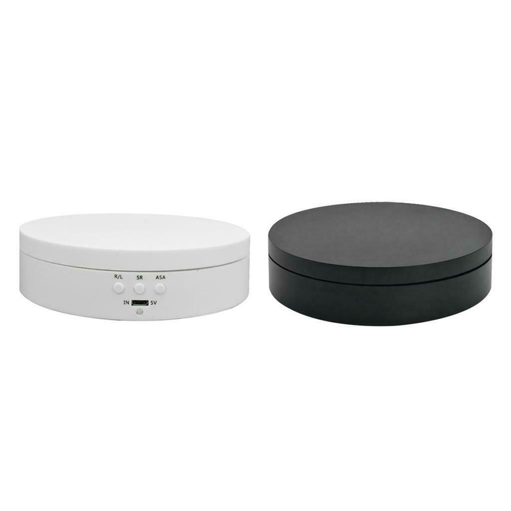 Pack of 2 Mobile Rotating Stand Battery Operated Turntable Display Plastic