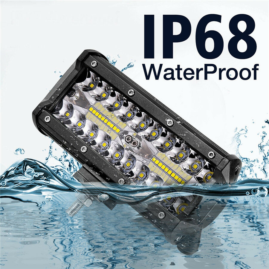 6" 120W 12000LM Car Off-Road Driving Fog Lights Spot Flood Combo LED Work Light