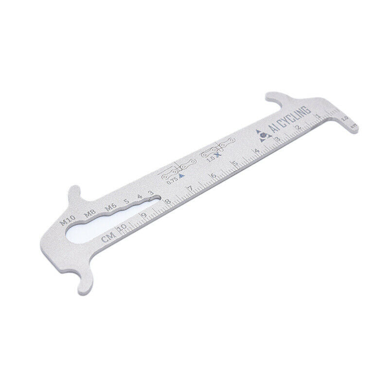 1pc Bicycle Chain Wear Checker Indicator Stainless Steel Measurement Rul.l8