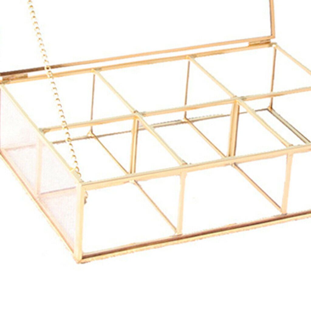 Retro Jewellery Box Lidded Clear Display Lipstick Necklace Storage Bathroom