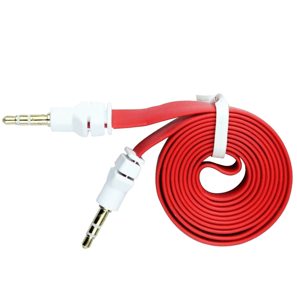 3.5mm   Male to Male Audio Cable Cord for Computer Mobile Phone Red