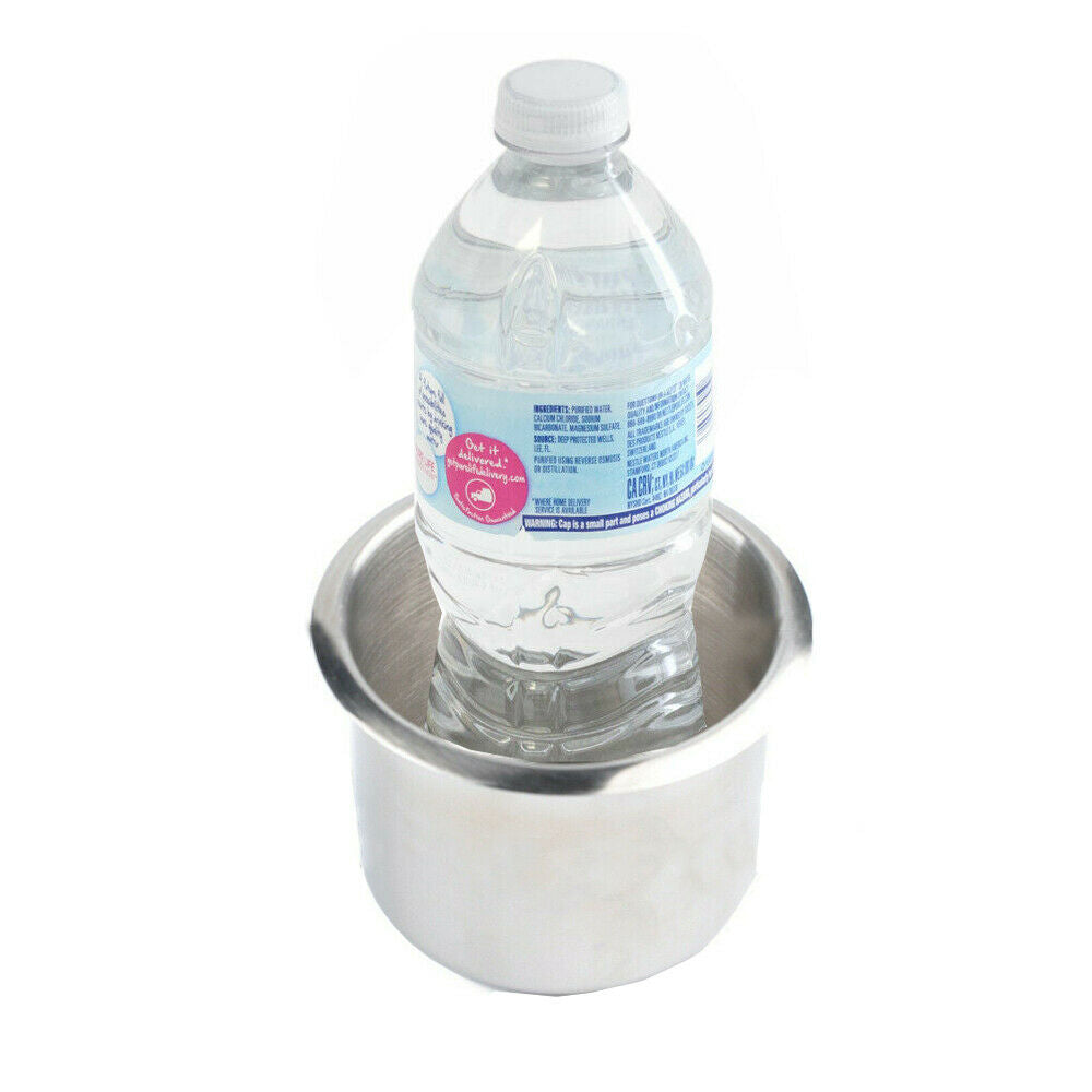 2Pcs Stainless Steel Set Recessed Cup Drink Holder For Marine Boat Camper Truck