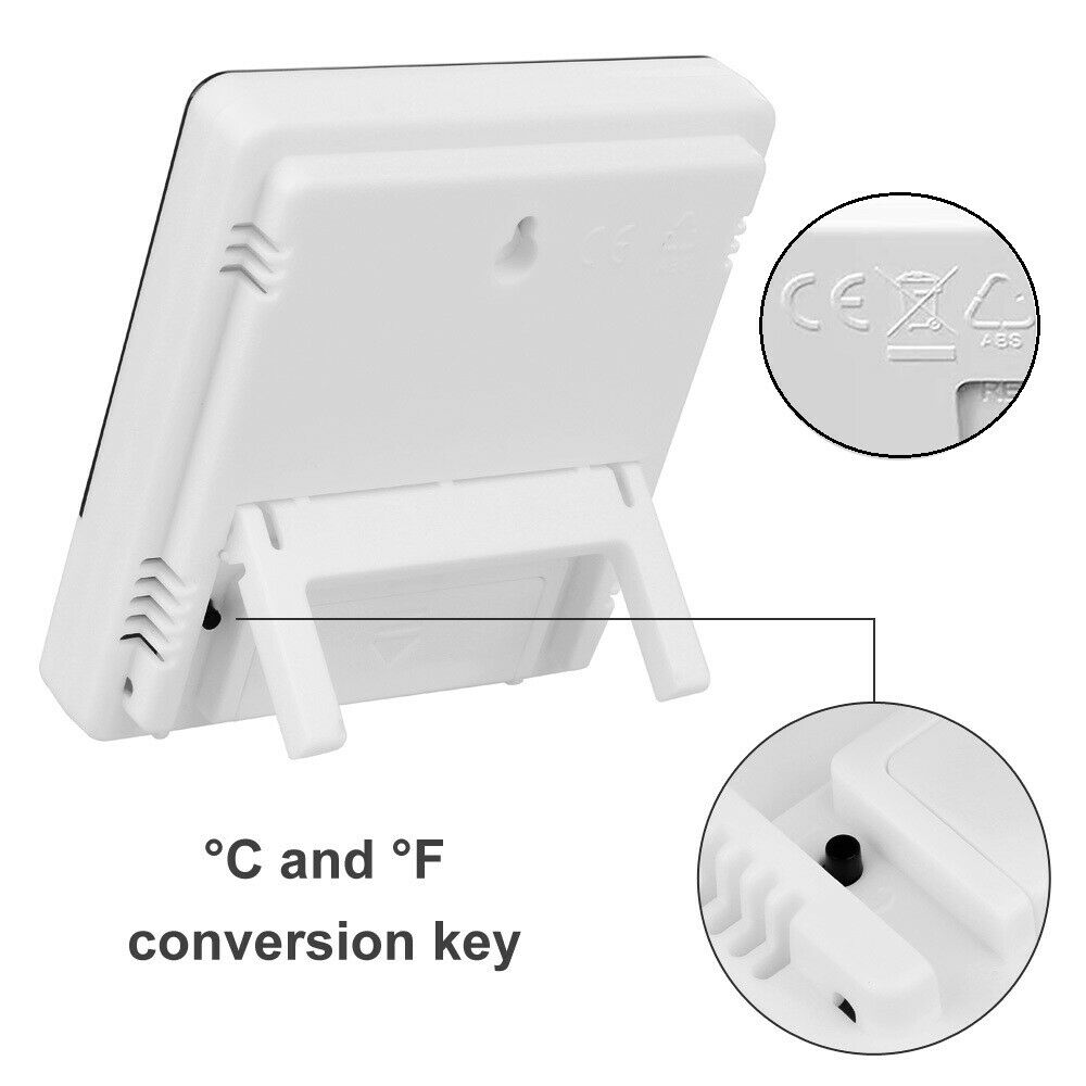 With Clock HTC-1 Hygrometer Temperature Meter Thermometer Humidity Meter