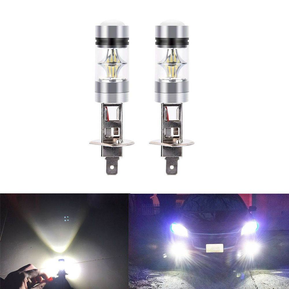 2PCS H1 High Power 100W 2323 SMD 20*LED  Bulbs for Fog Light DRL Car Light Lamp