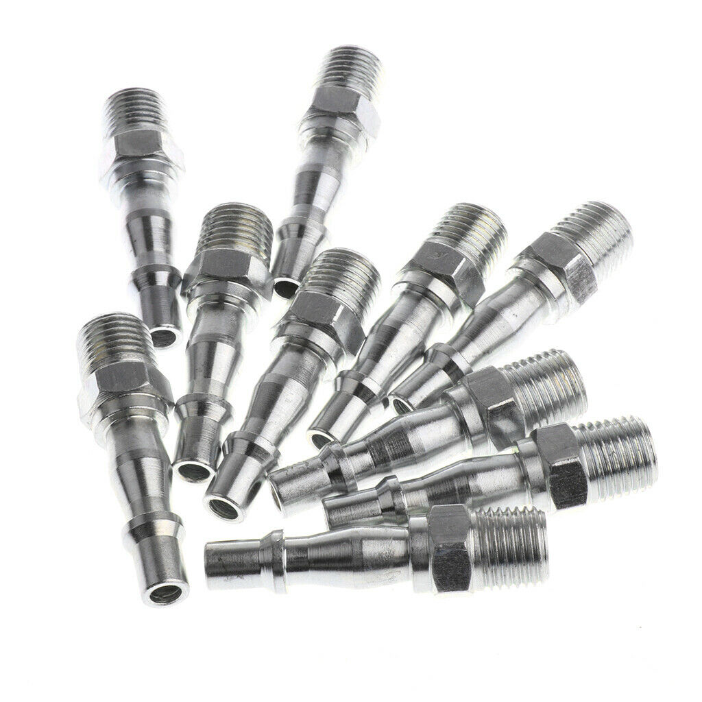 10 Pieces Pneumatic Air Quick Connectors Coupling Adapter Threaded Couplers