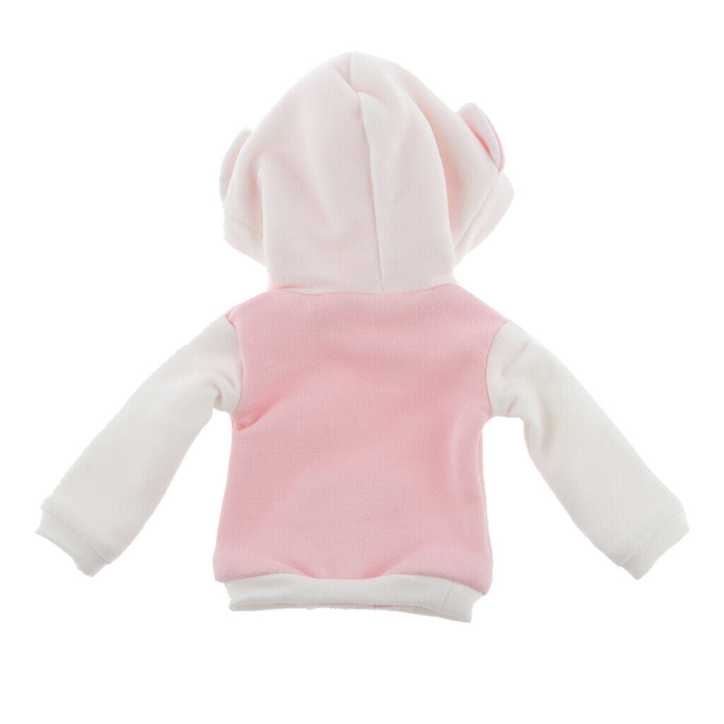 Cute Cat Ear Fleece Hoodie Hoody Sweatshirt For 1/6 BJD SD Pink
