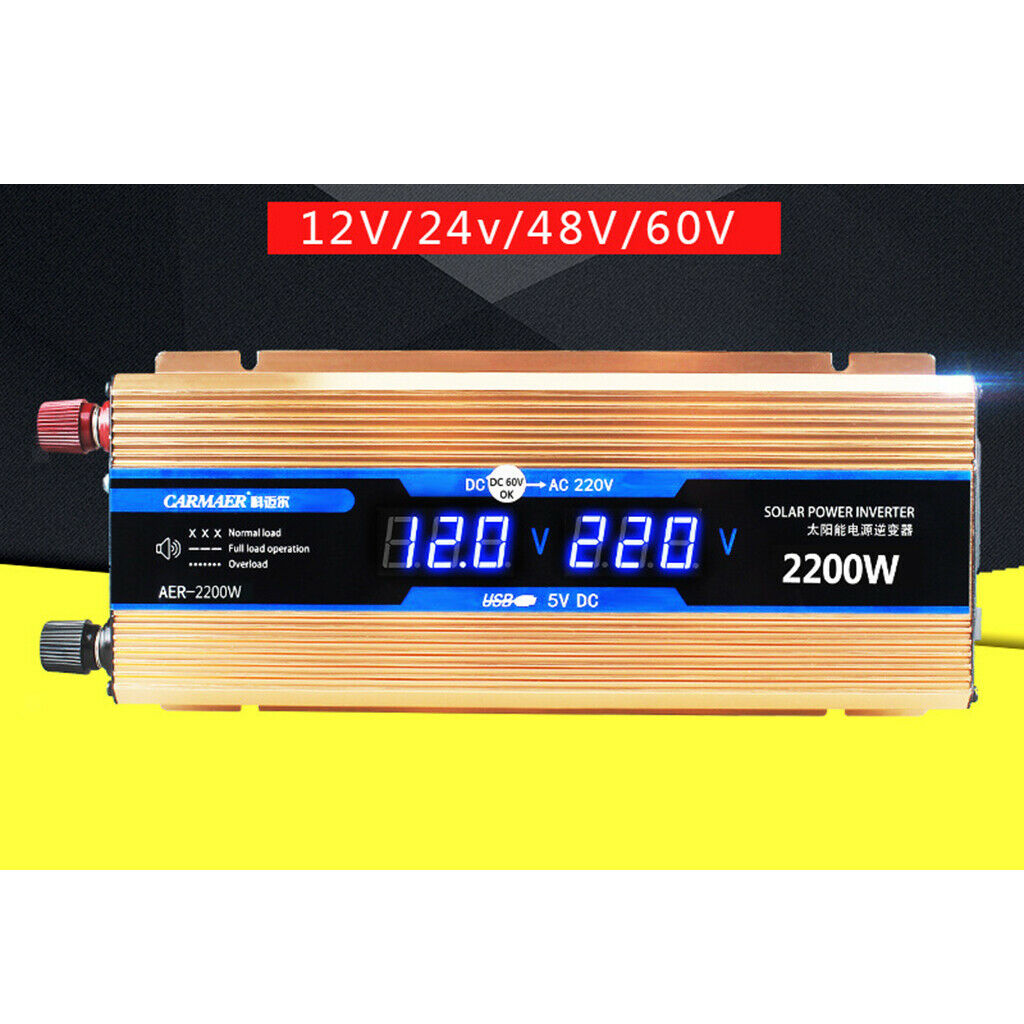 1600W DC12-48V to AC220V Car Power Inverter Converter for Camping Outdoor
