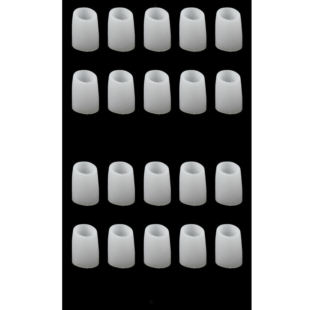 20pcs Silicone Gel Tube Toe Separator Bunion Protector Cover Foot Cushion L