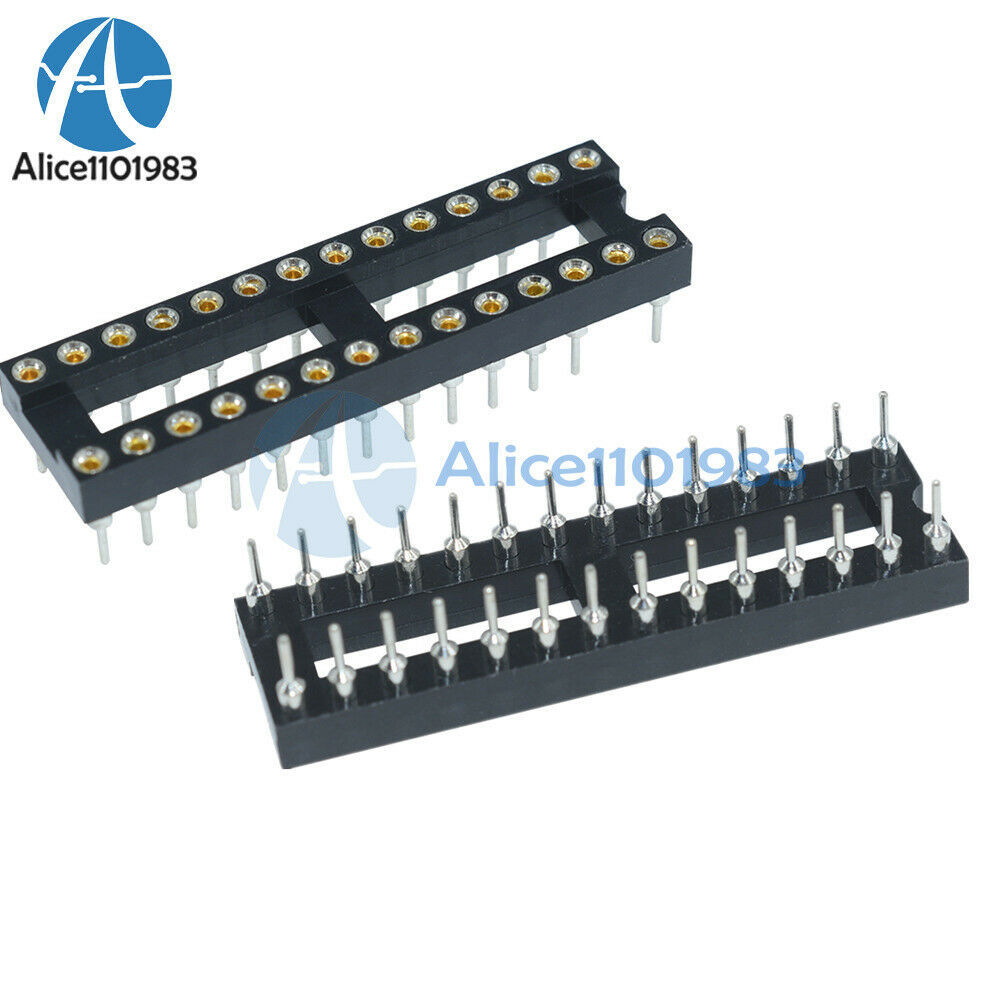 2PCS 28 Pin DIP SIP Round IC Sockets Adaptor Solder Type Narrow