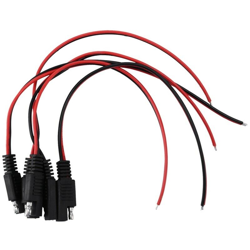 5 PCS SAE Power Automotive Extension Cable 18AWG 300mm H8D6D6