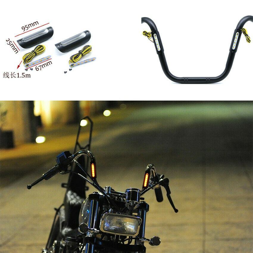 25mm 1" Handlebar Signal Light Waterproof Handlebar LED Light For Universal Bike