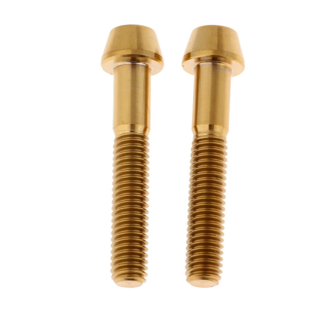 4pcs Titanium M6 Screws Bolts Bike Bicycle Head Hex M6X20mm/40mm Upgrade