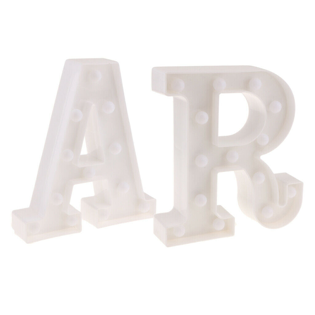 2Pcs LED Alphabet Light Romantic Marquee Letter Light Light Up Hanging Home