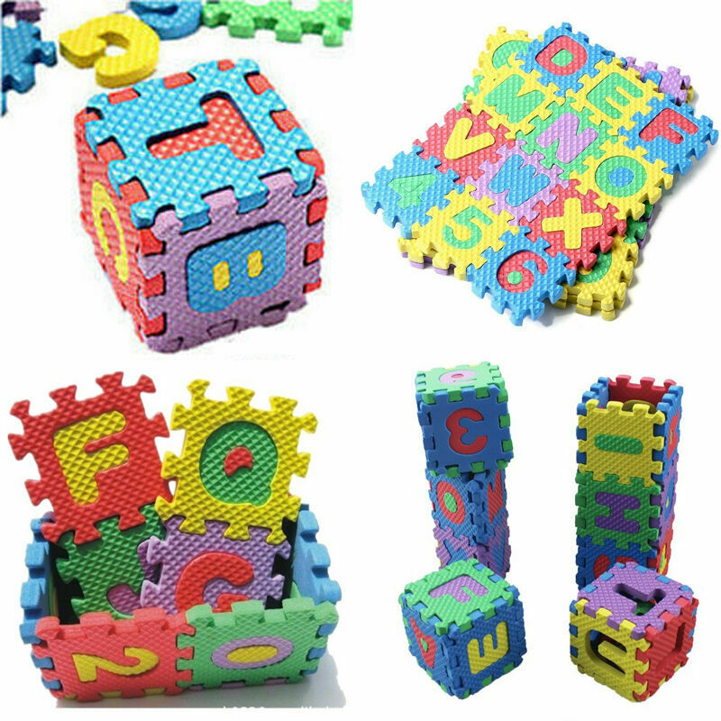 36*/Set Baby Kids Children Play Mats Alphabet Number Soft Foam Floor Mat Puzzle.